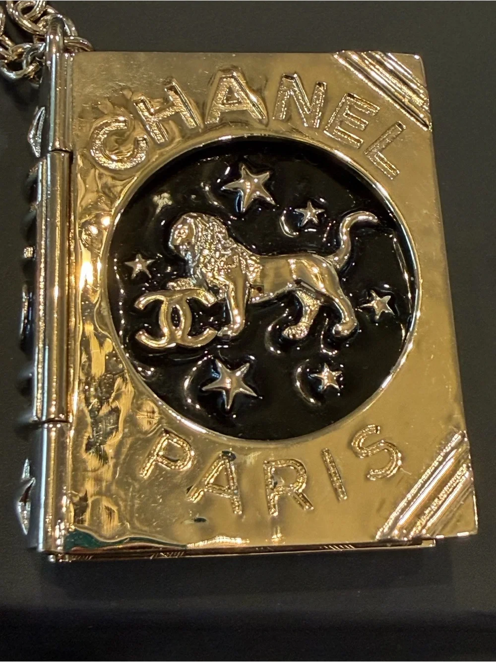 CHANEL The Book Of Lion Locket Necklace